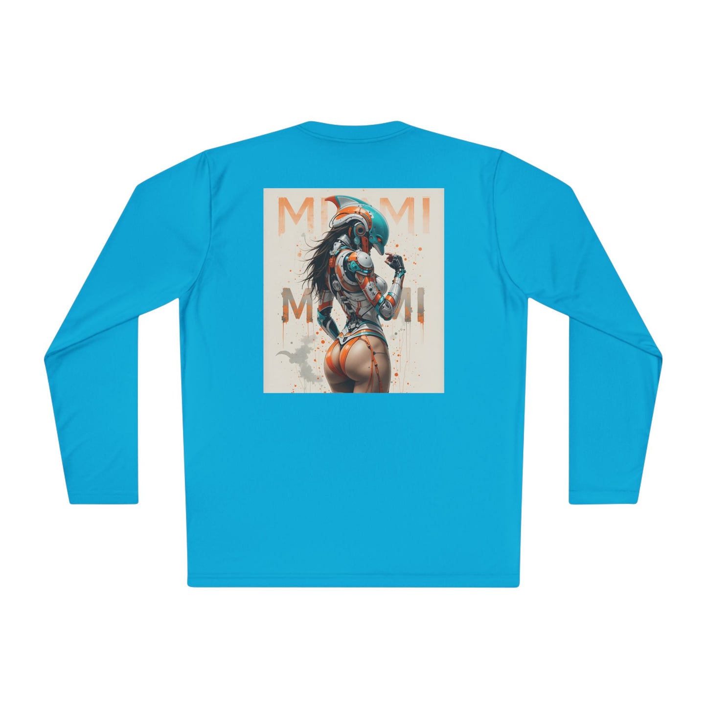 Unisex Lightweight Long Sleeve Tee - Cyber Football Vixens & Miami Art Design