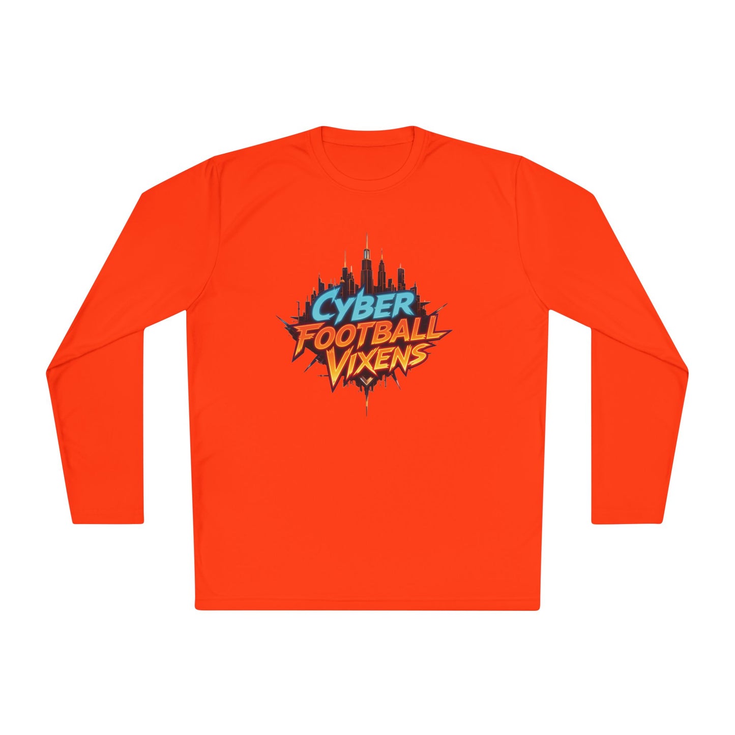 Unisex Lightweight Long Sleeve Tee - Cyber Football Vixens & Miami Art Design