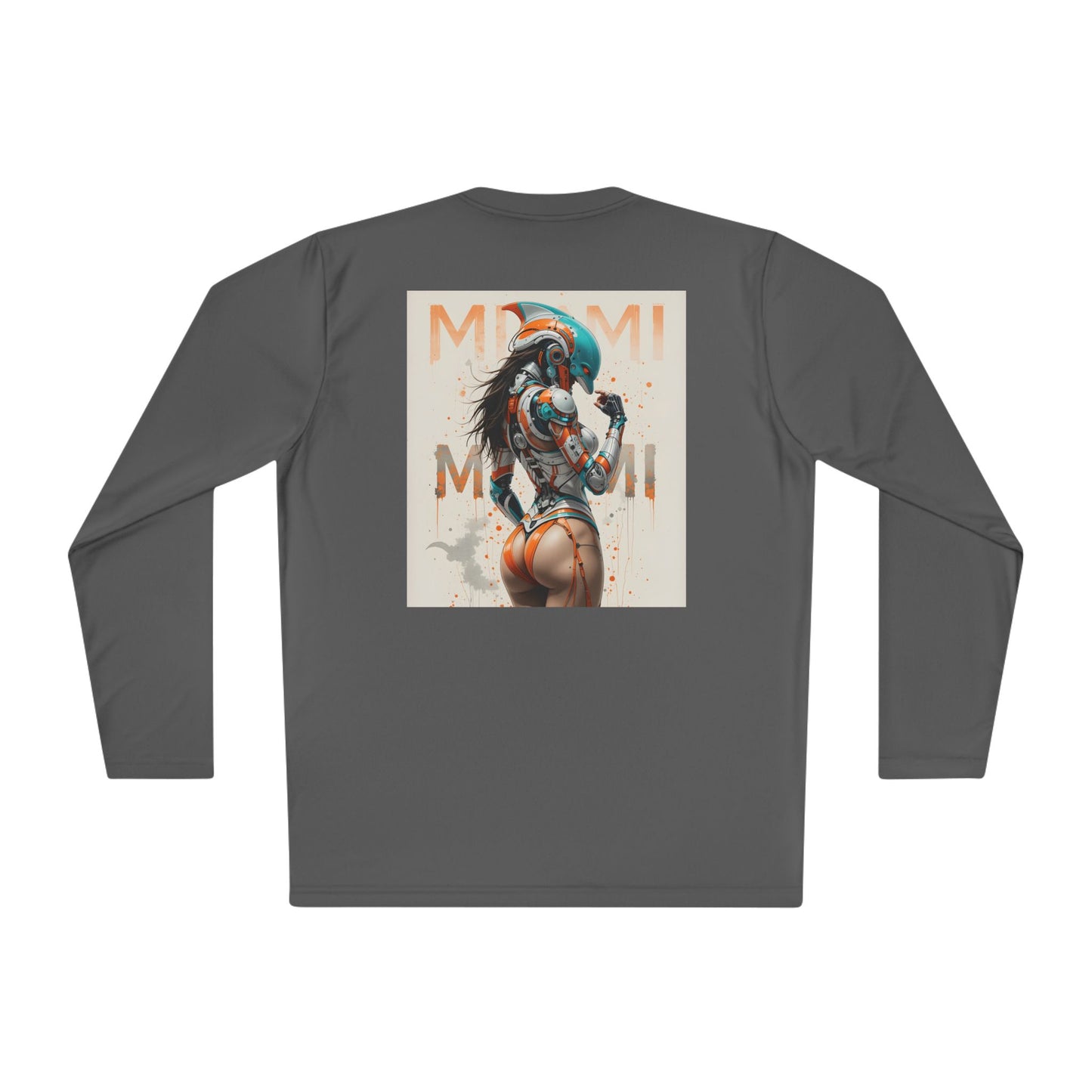 Unisex Lightweight Long Sleeve Tee - Cyber Football Vixens & Miami Art Design
