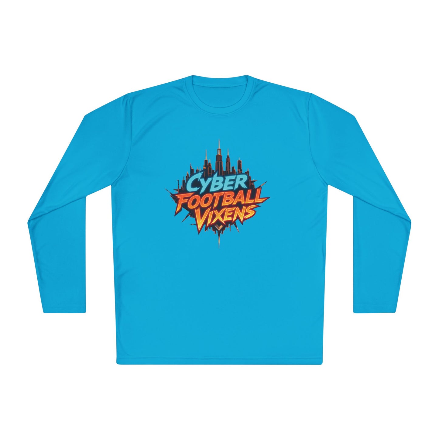 Unisex Lightweight Long Sleeve Tee - Cyber Football Vixens & Miami Art Design