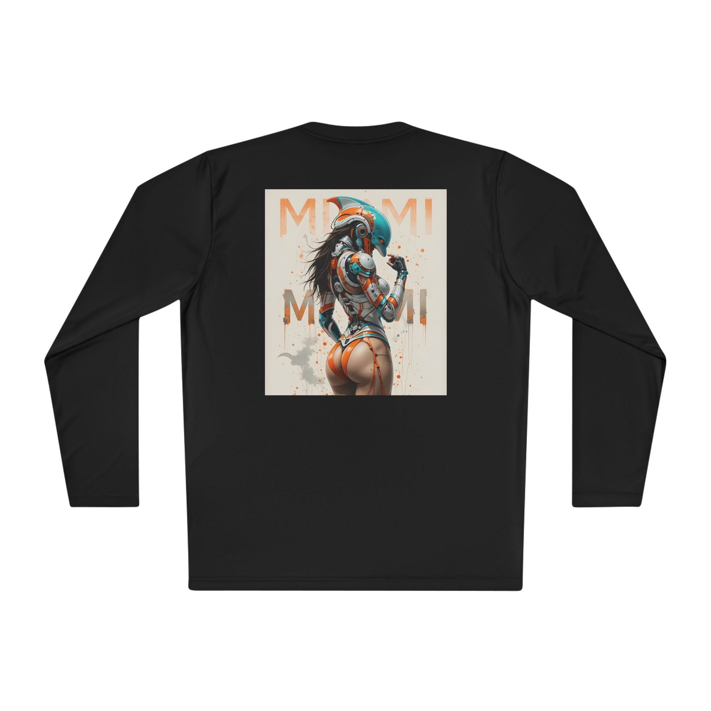 Unisex Lightweight Long Sleeve Tee - Cyber Football Vixens & Miami Art Design