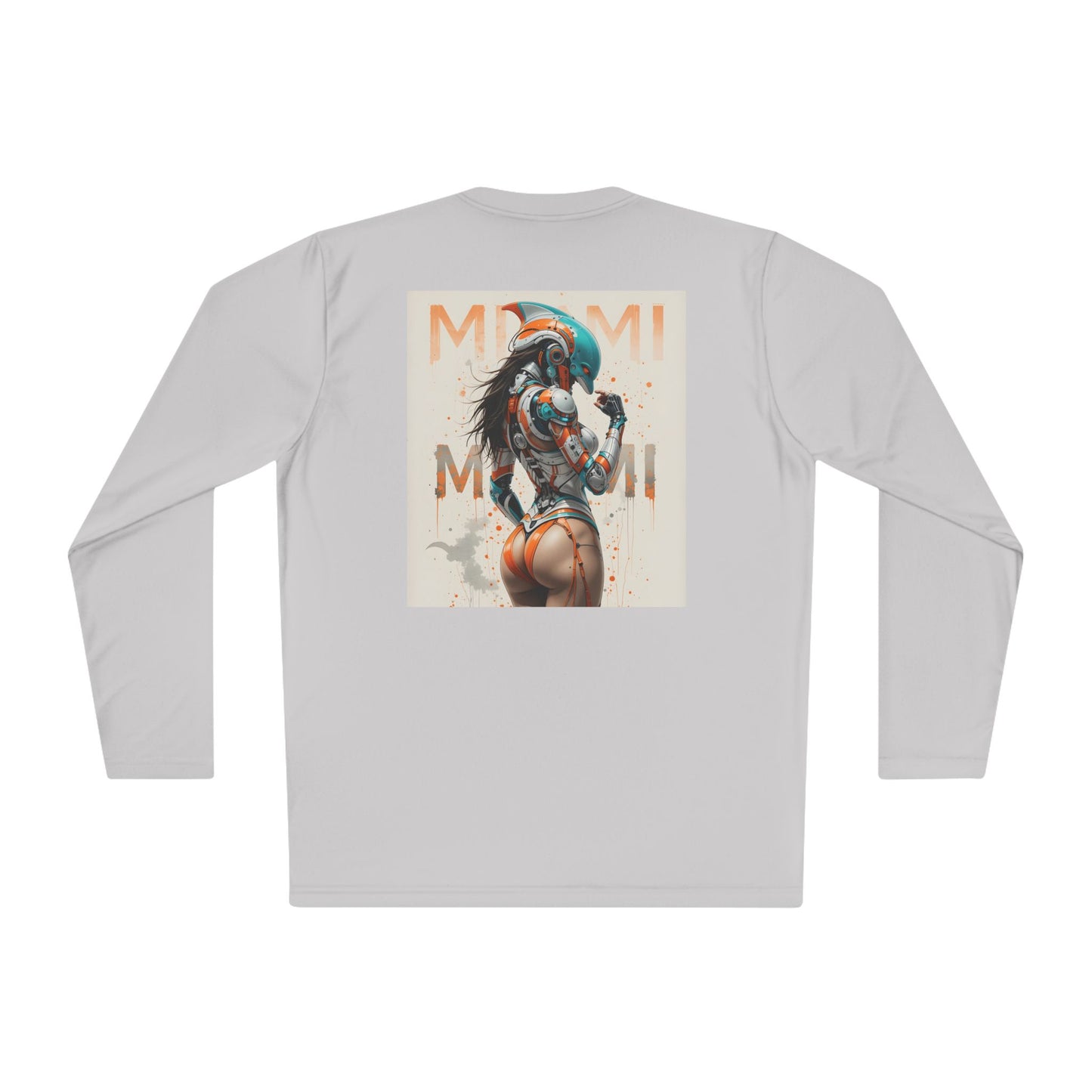 Unisex Lightweight Long Sleeve Tee - Cyber Football Vixens & Miami Art Design
