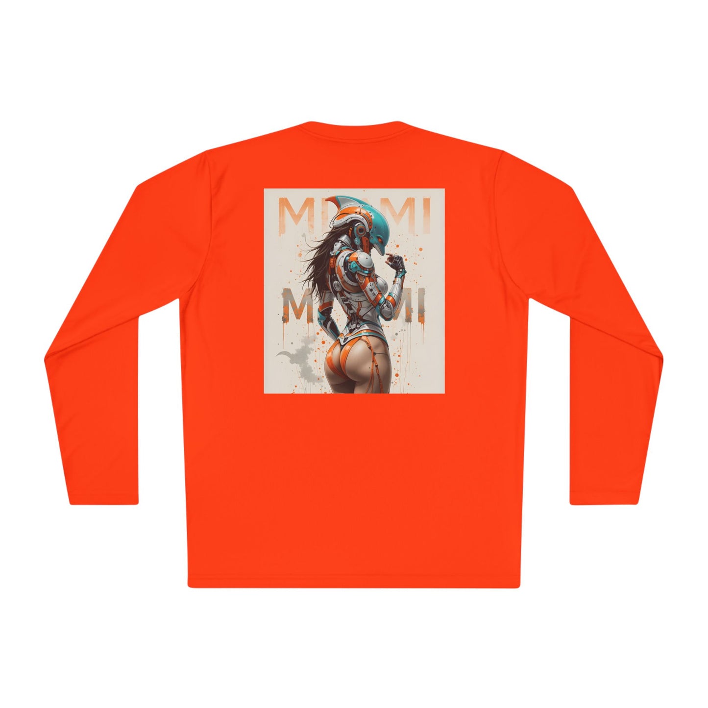 Unisex Lightweight Long Sleeve Tee - Cyber Football Vixens & Miami Art Design
