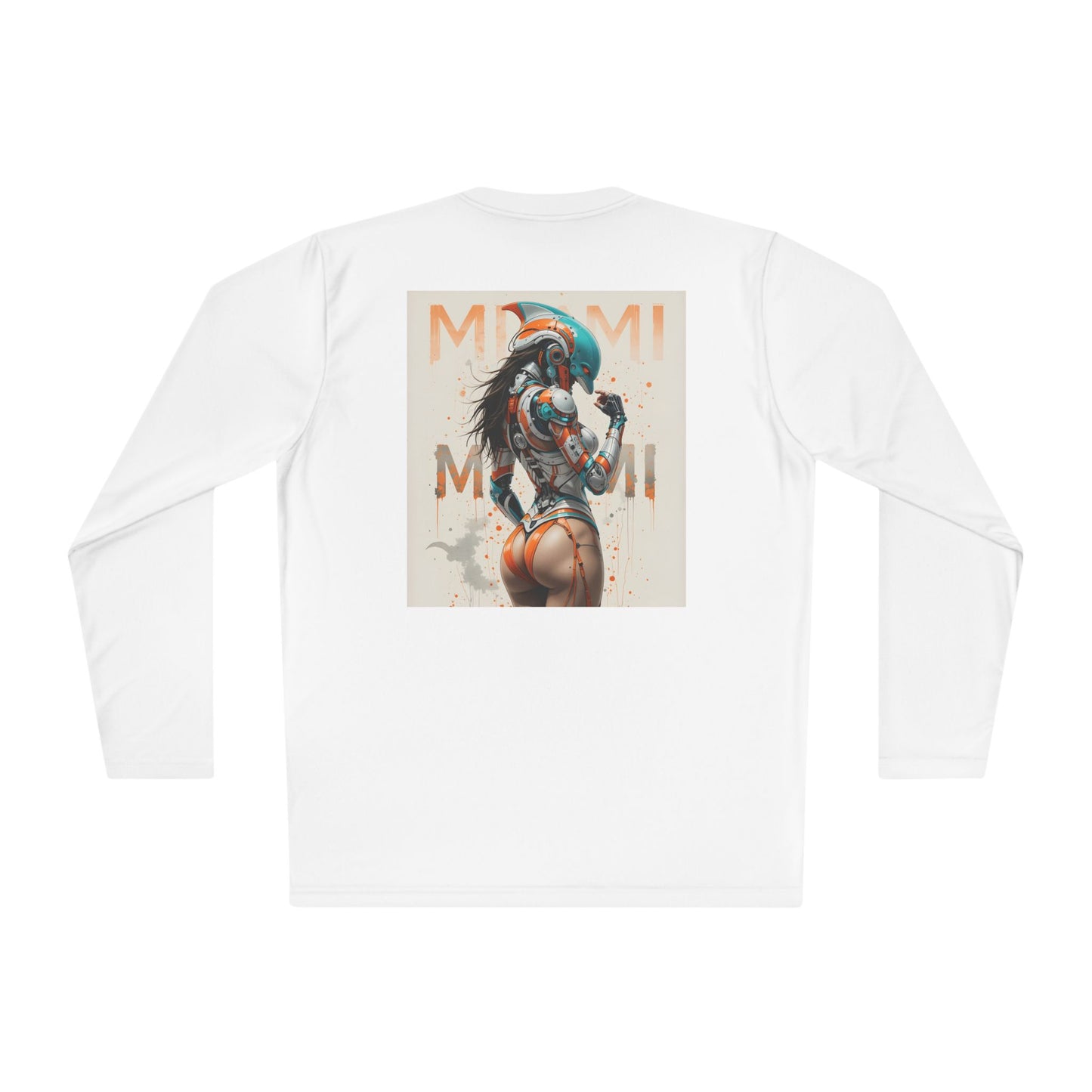 Unisex Lightweight Long Sleeve Tee - Cyber Football Vixens & Miami Art Design
