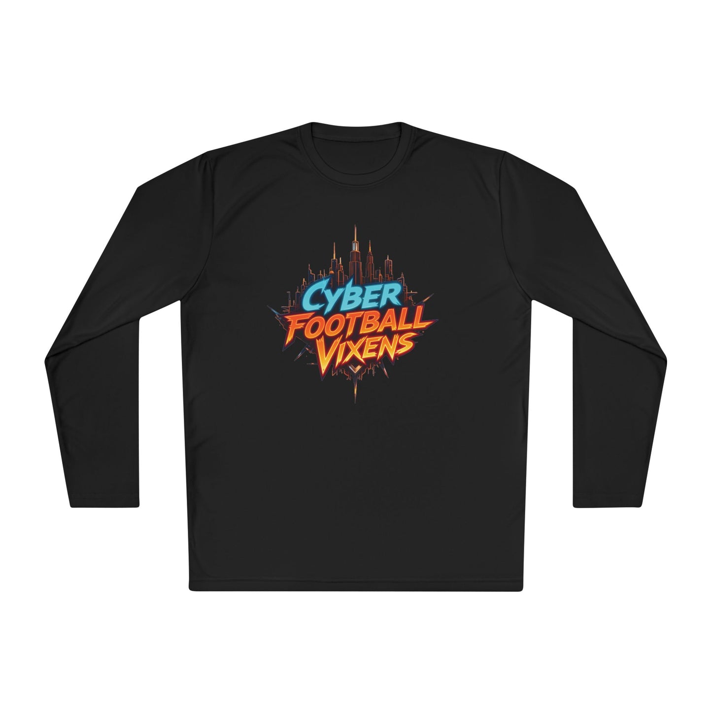 Unisex Lightweight Long Sleeve Tee - Cyber Football Vixens & Miami Art Design