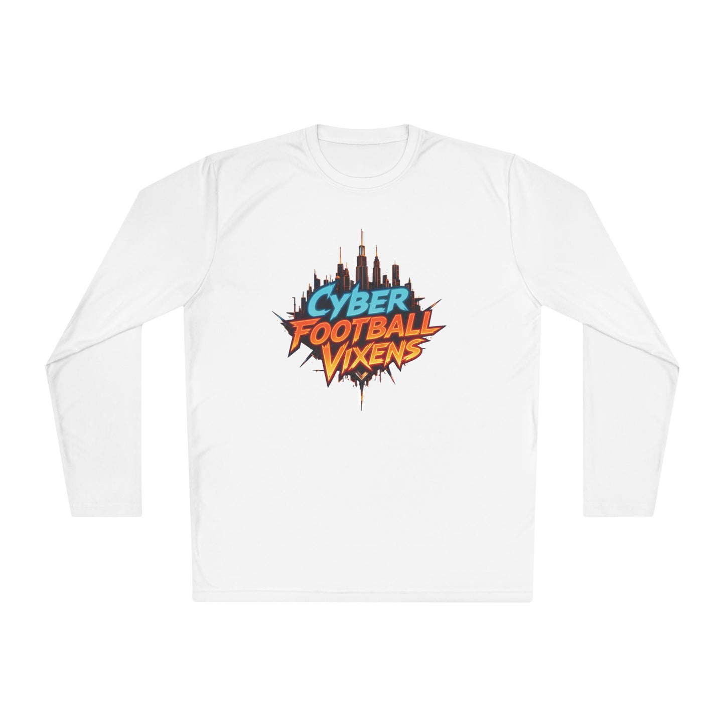 Unisex Lightweight Long Sleeve Tee - Cyber Football Vixens & Miami Art Design