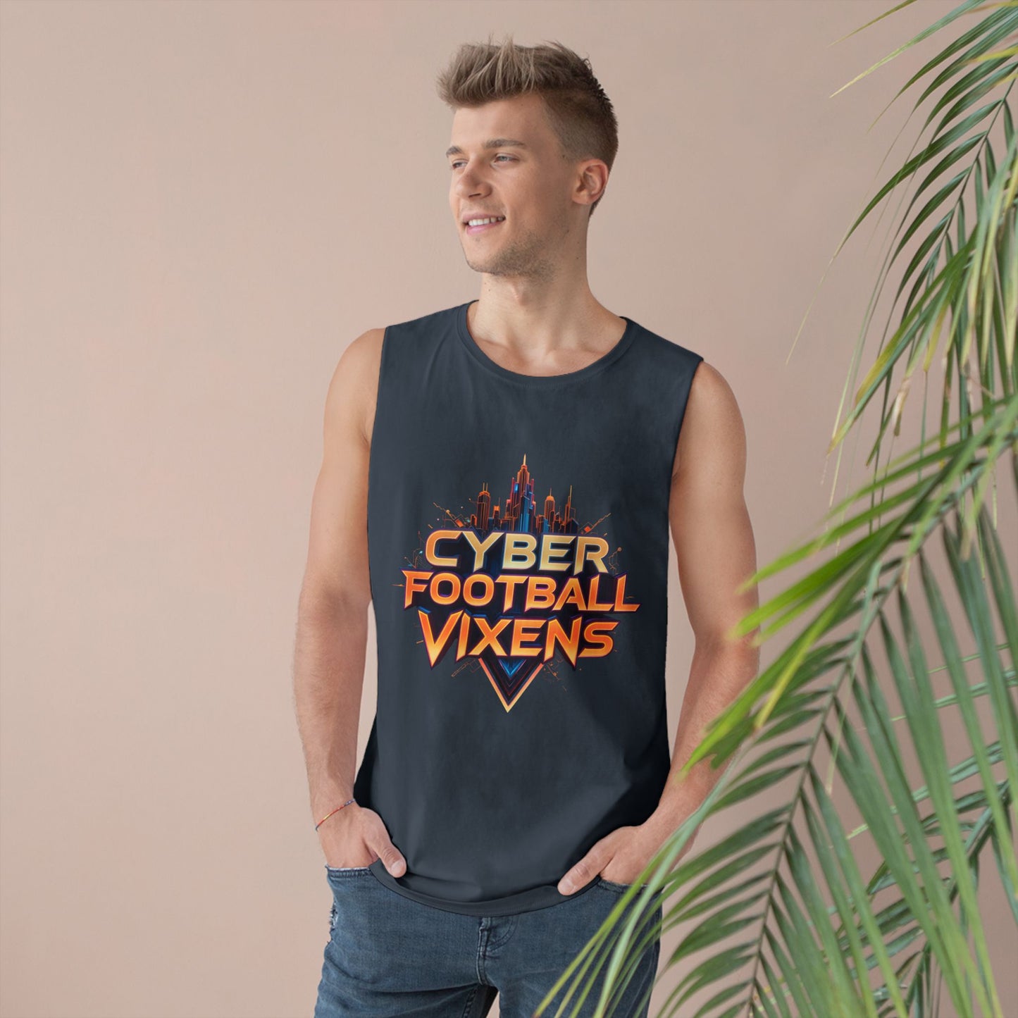 Unisex Cyber Football Vixens Tank Top - Cool Graphic Tee for Tech and Sports Fans