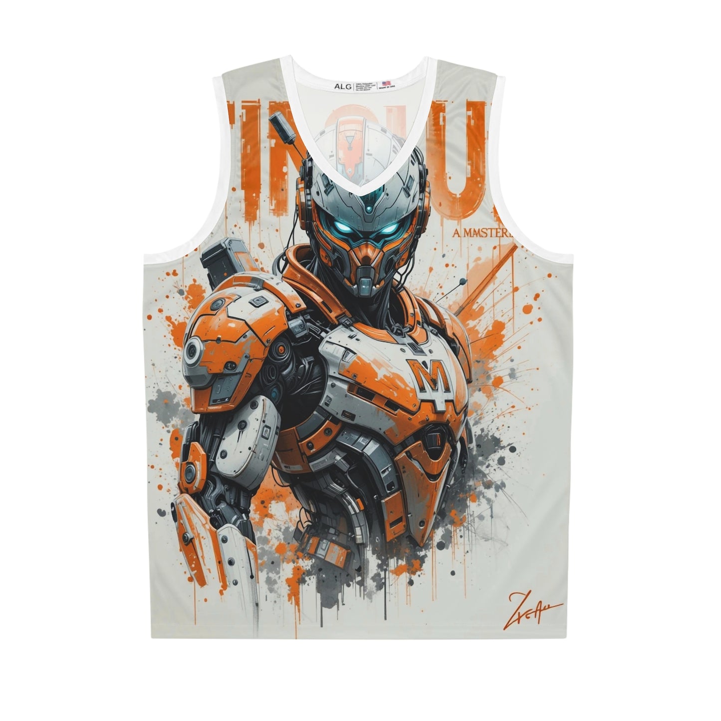 Futuristic Basketball Jersey | Cool Robot Design for Sports Fans